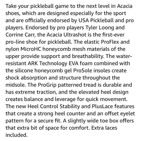 Acacia Men's Signature Tyler Loong Edition Pickleball Shoe (Solar) new in box - Picture 5 of 8